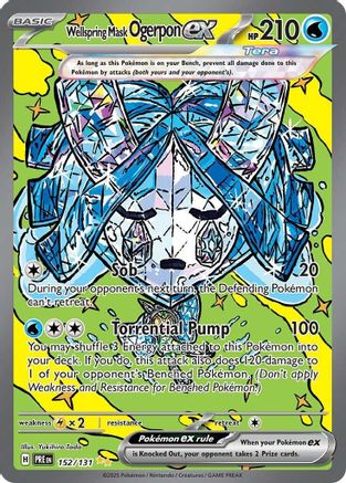 Image of Wellspring Mask Ogerpon ex 152/131  - Holofoil SV Prismatic Evolutions - Special Illustration Rare